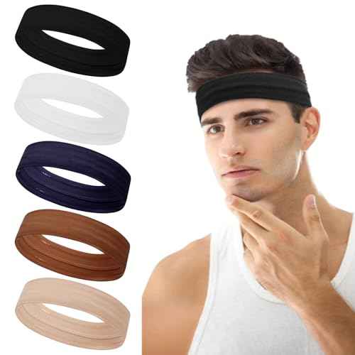 Workout Headbands Non Slip Headband Sport Headbands Sweatbands Elastic Sport Hair Bands for Sports Travel Indoor Fitness Gym