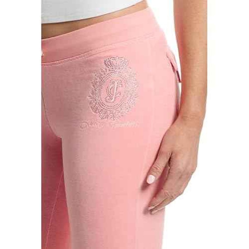 Juicy Couture Womens Heritage Low Rise Snap Pocket Easy Fit Track Pants