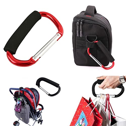 1Pc Carabiner Hook with Sponge 5.5inch for Sports Outdoors, D-Shape Large Aluminum Carabiner Clip Outdoors Recreation Climbing Carabiners Quickdraws Nonlocking Carabiners