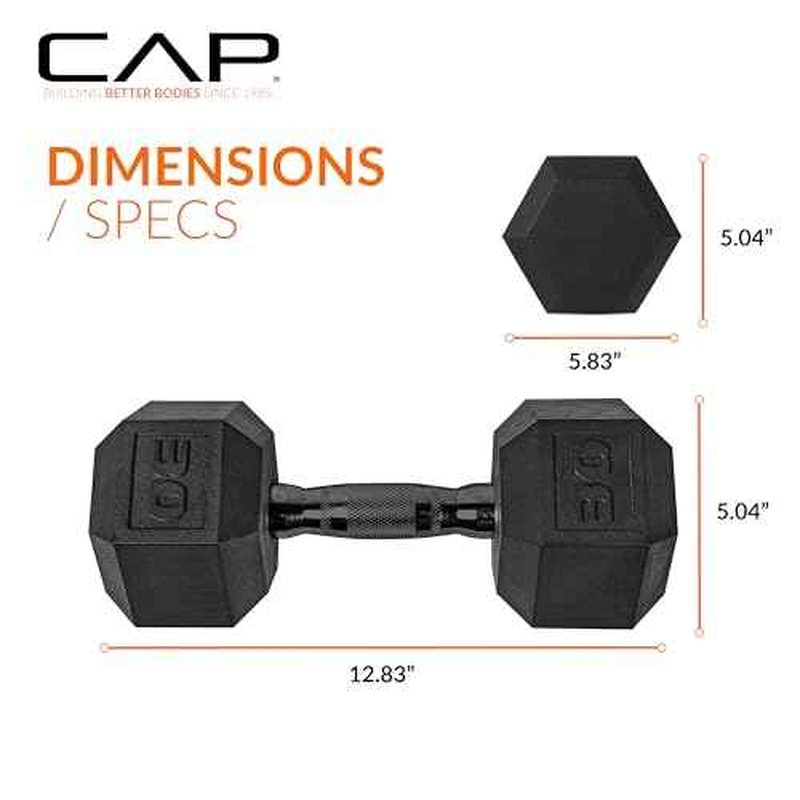 CAP Barbell Coated Dumbbell Weight | Multiple Options Pairs & Sets