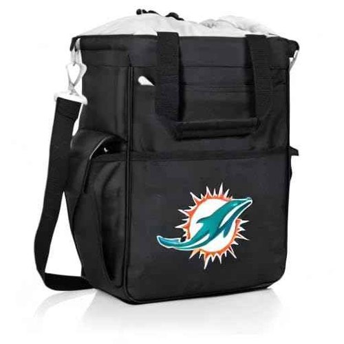 PICNIC TIME Black Miami Dolphins Activo Cooler Tote