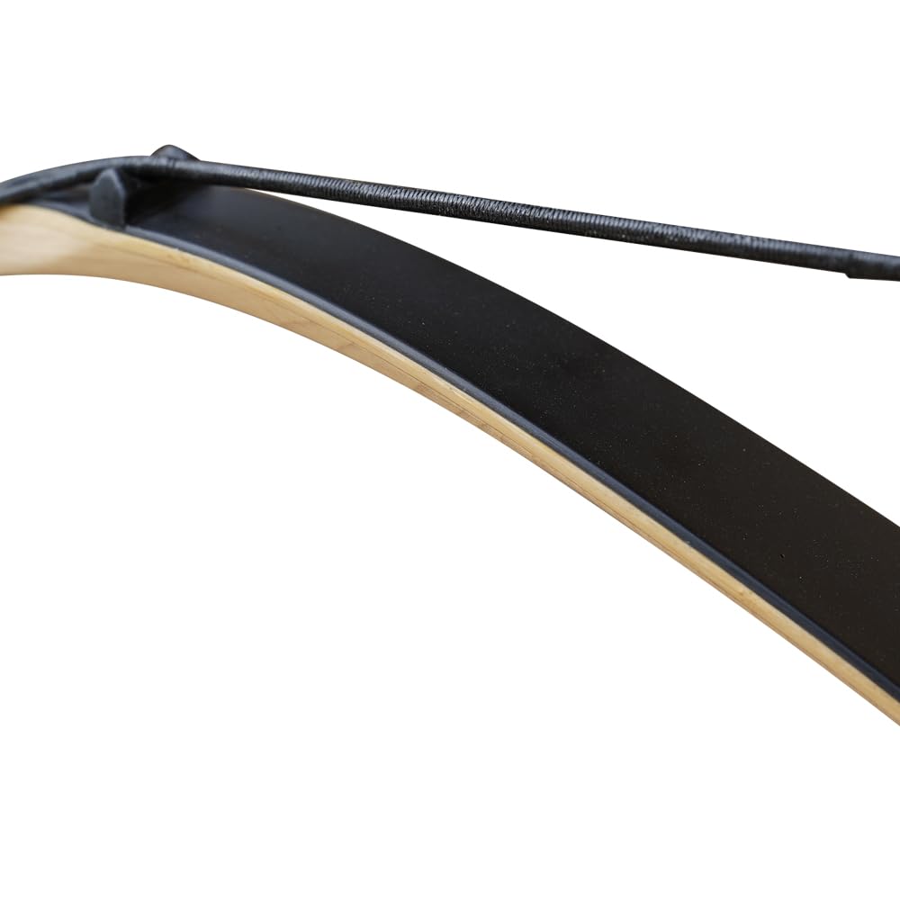 PMZ 58" Traditional Recurve Bow, Wooden Ming Hunting Horse Bow 20-50 lbs