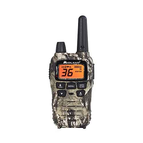 Midland¢ç - T75VP3 - 36 Channel FRS Two-Way Radio - Long Range Walkie Talkie, 121 Privacy Codes, & NOAA Weather Scan + Alert - Mossy Oak Camo - Set of 2