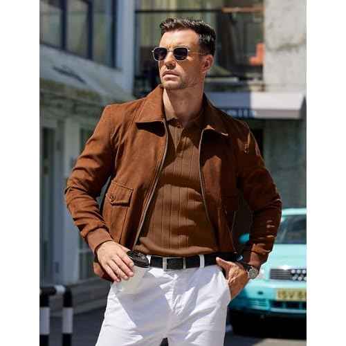 COOFANDY Mens Knit Polo Sweater Long Sleeve Polos Lightweight Casual Dress Pullover Sweaters