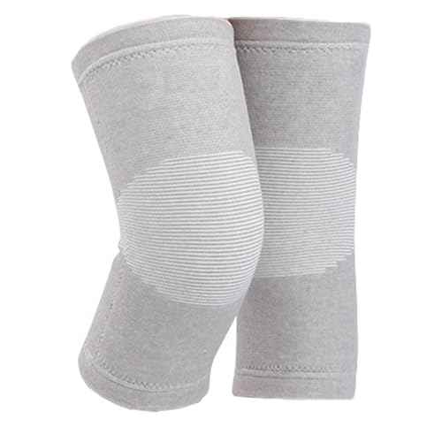 Bamboo Charcoal Knee Sleeve - Bamboo Compression Knee Sleeve for Men and Women - Elastic Warm Knee Brace for Arthritis(Gray, Medium)