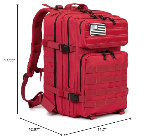 QT&QY 45L Red Military Tactical Backpacks for Women GYM Fitness CCW Molle go bag emergency survival backpack medical Rucksack