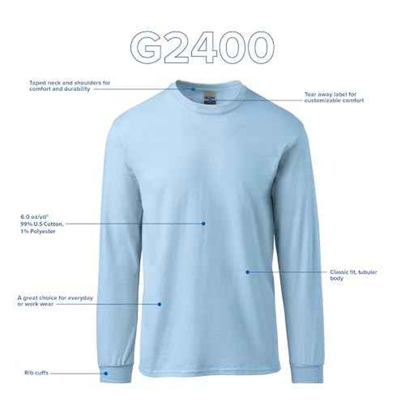 Gildan Adult Ultra Cotton Long Sleeve T-Shirt, Style G2400, Multipack