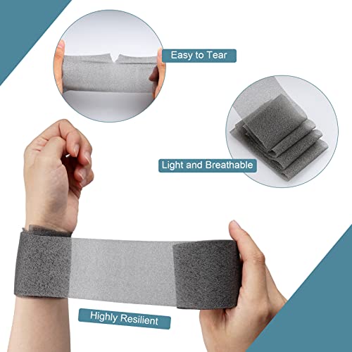 Cosywell Pre Wrap for Athletic Tape 3 Pieces Black Foam Underwrap for Sports Comfortable for Ankles Wrists Hands and Knees(2.4 Inches x 22 Yards)