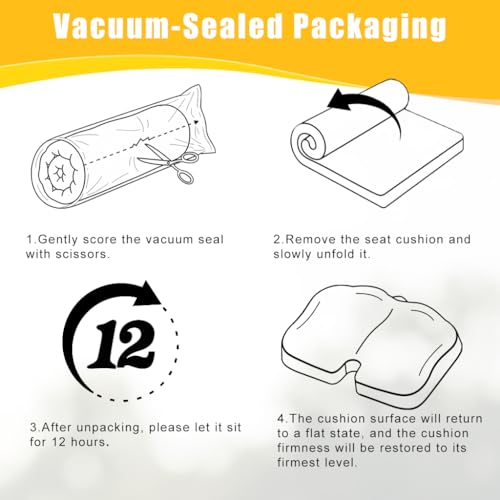 Chicvault 2-Pack Extra Thick 50D High-Density Stadium Seat Cushions for Bleachers & Travel