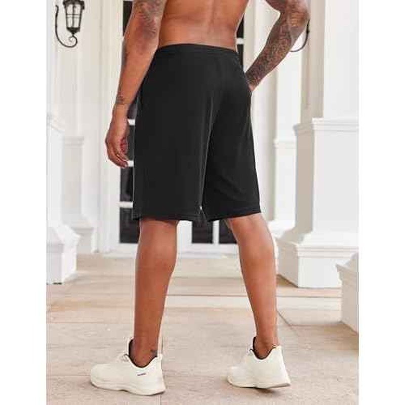 PINSPARK Mens Basketball Shorts with Pockets - 10" Quick Dry Lightweight Athletic Shorts Mesh Gym Shorts for Men