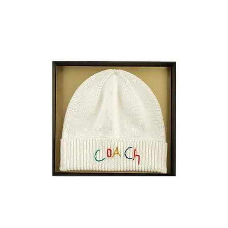 Coach Womens Embroidered Beanie with Gift Box