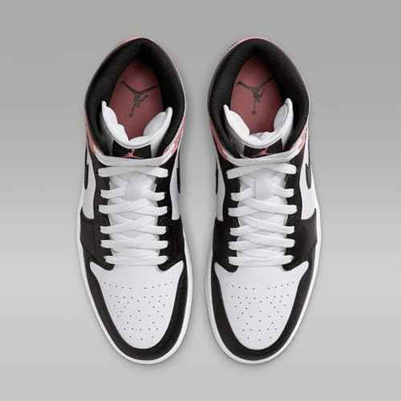 AIR JORDAN 1 MID "WHITE/BLACK-RUST PINK"