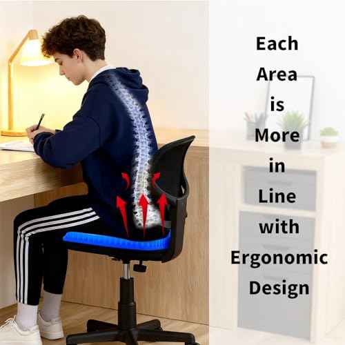 Kayak Seat Cushion - Blue Cooling Gel Kayak Accessory Removable Waterproof Cover | Comfort for Kayak Seats, Fishing, Car seat£¬Office Chair & Outdoor Use