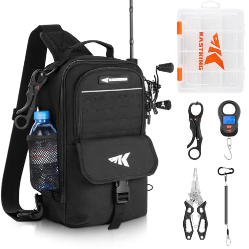 KastKing Everyday Essential Fishing Sling Bag & Tool Set, Fishing Scale & 3500-Tackle Box Waterproof, 7" Fishing Pliers, Lip Gripper - Fishing Gear and Gift for Men