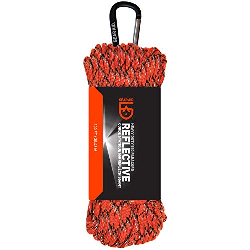 GEAR AID 80691 para Cord - 550 - Orange/Reflective - 100ft.