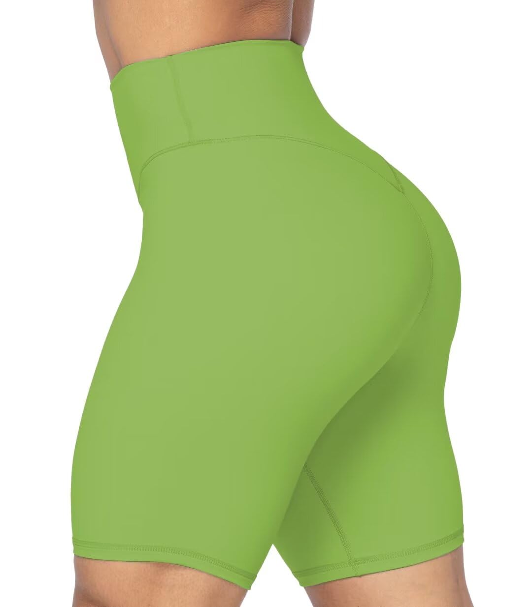 Sunzel Women's No Front Seam High Waisted Biker Shorts for Yoga Workout