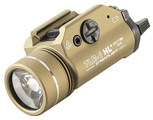 Streamlight 69266 TLR-1 HL 1000-Lumen Mounted Weapon Light with Rail Locating Keys, Flat Dark Earth