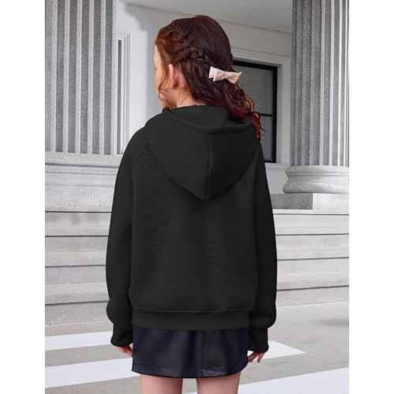 Arshiner Girls Zip Up Hoodies Teen Hooded Sweatshirts Fleece Jackets Kids Fall Fashion Outfits Winter Clothes