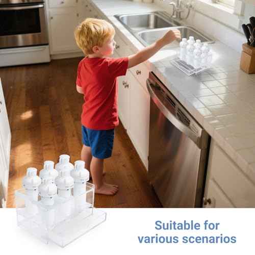 6 Holes Flavor Cartridge Holder For Cirkul,With Drip Tray, Sip Flavor Stable Cartridges Holder Compatible With Cirkul,Acrylic sips Stands