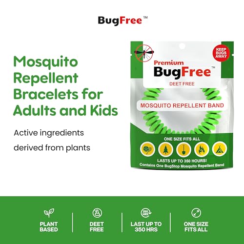 Mosquito Repellent Bracelets (10 Pack) Mosquito Repellent Bracelets for Adults and Kids - Premium DEET-Free Bands - 10 Multicolor Bands - Individually Wrapped