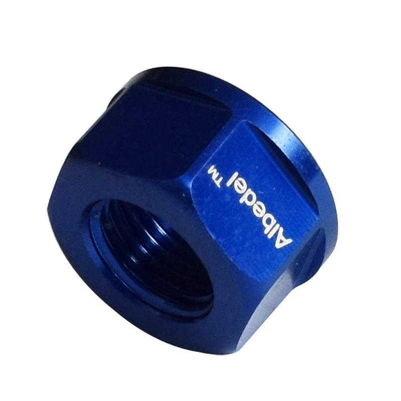 Albedel Blue 2 x M10 Bike Wheel Hub Axle Nuts 7075 Aluminum Bicycle Chromed Skewer Bolt Screw Nut Road MTB Replacement