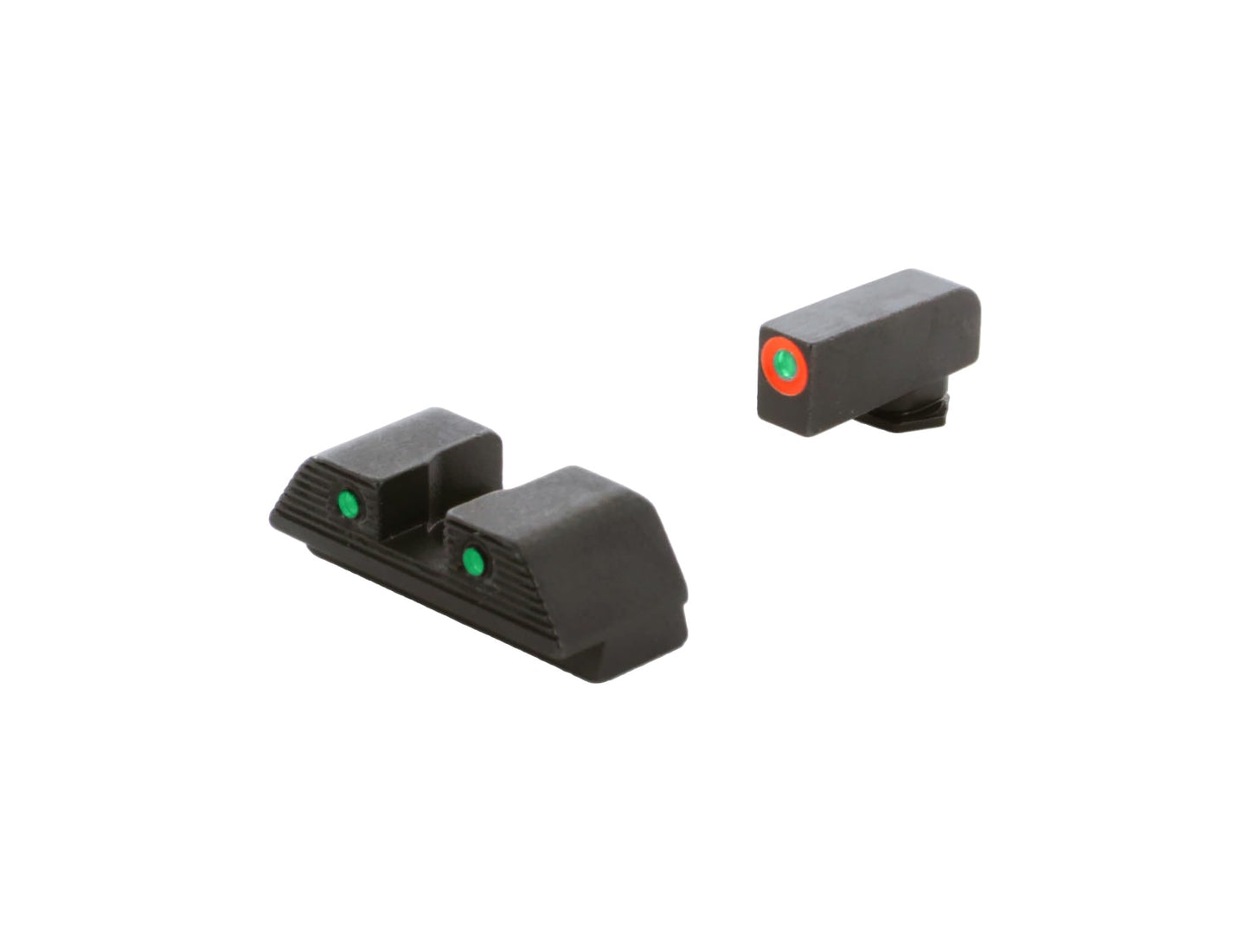 AMERIGLO Trooper Series - Three-Dot Green Tritium Design Walther Set Front Outline Orange Fits PDP Models