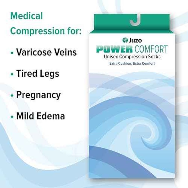 Juzo 20-30 mmHg Power Comfort Knee High Closed Toe Compression Sock Tall