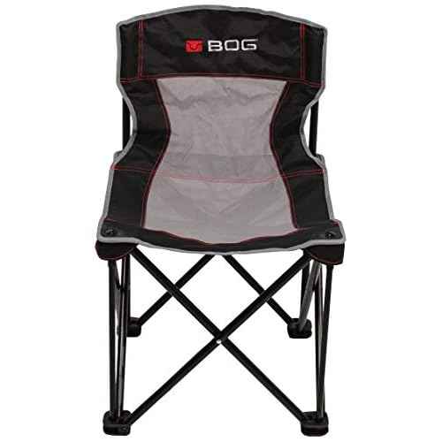 BOG 4 On The Floor Ground Blind Chair with Rugged Construction, Aluminum Frame, Extended Seat Area, Quiet Setup, Breathable Textilene Fabric, and Carry Bag for Hunting, Shooting, Sports, and Outdoors