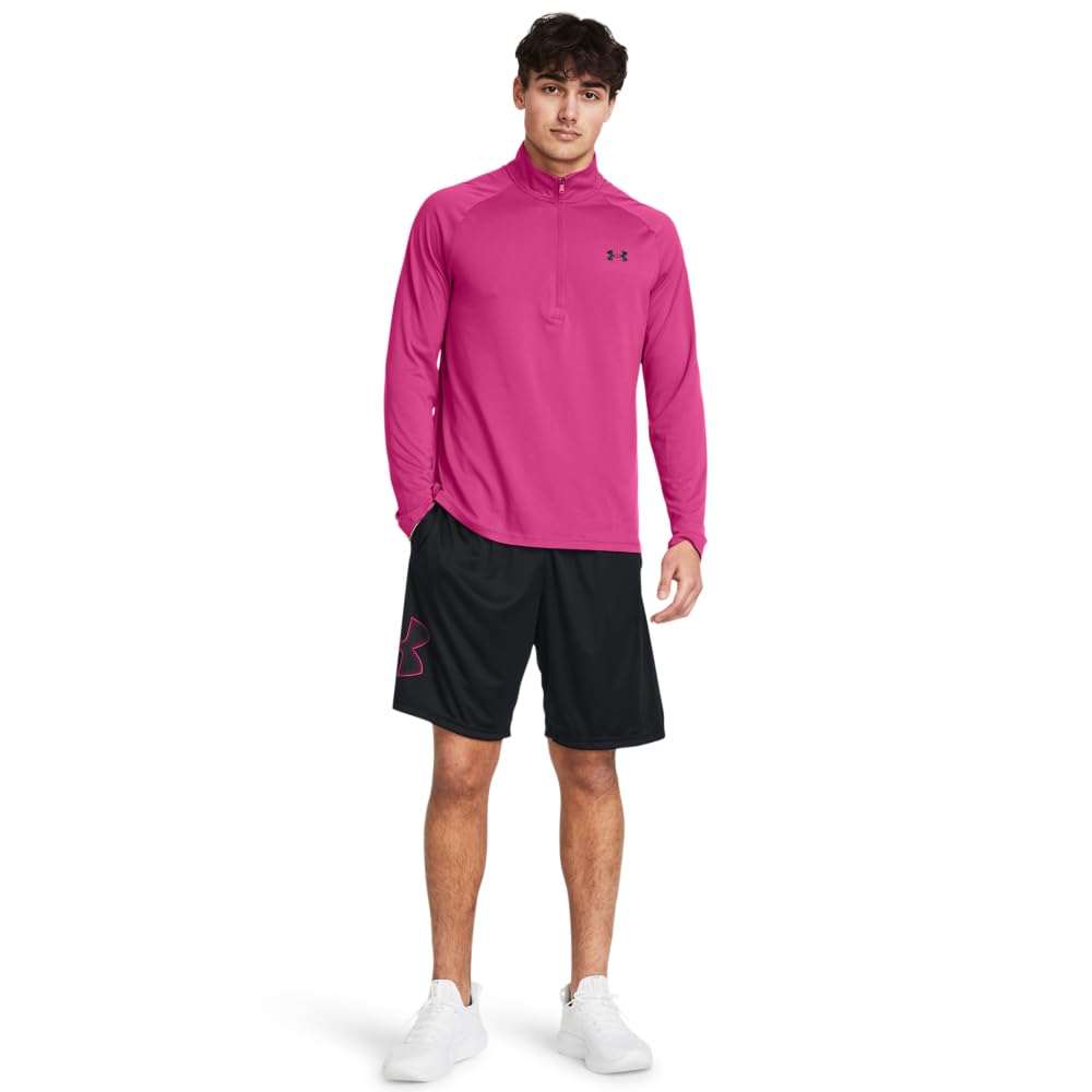 Under Armour Men's Tech Graphic 10" Shorts, (019) Black / / Astro Pink, X-Large Tall