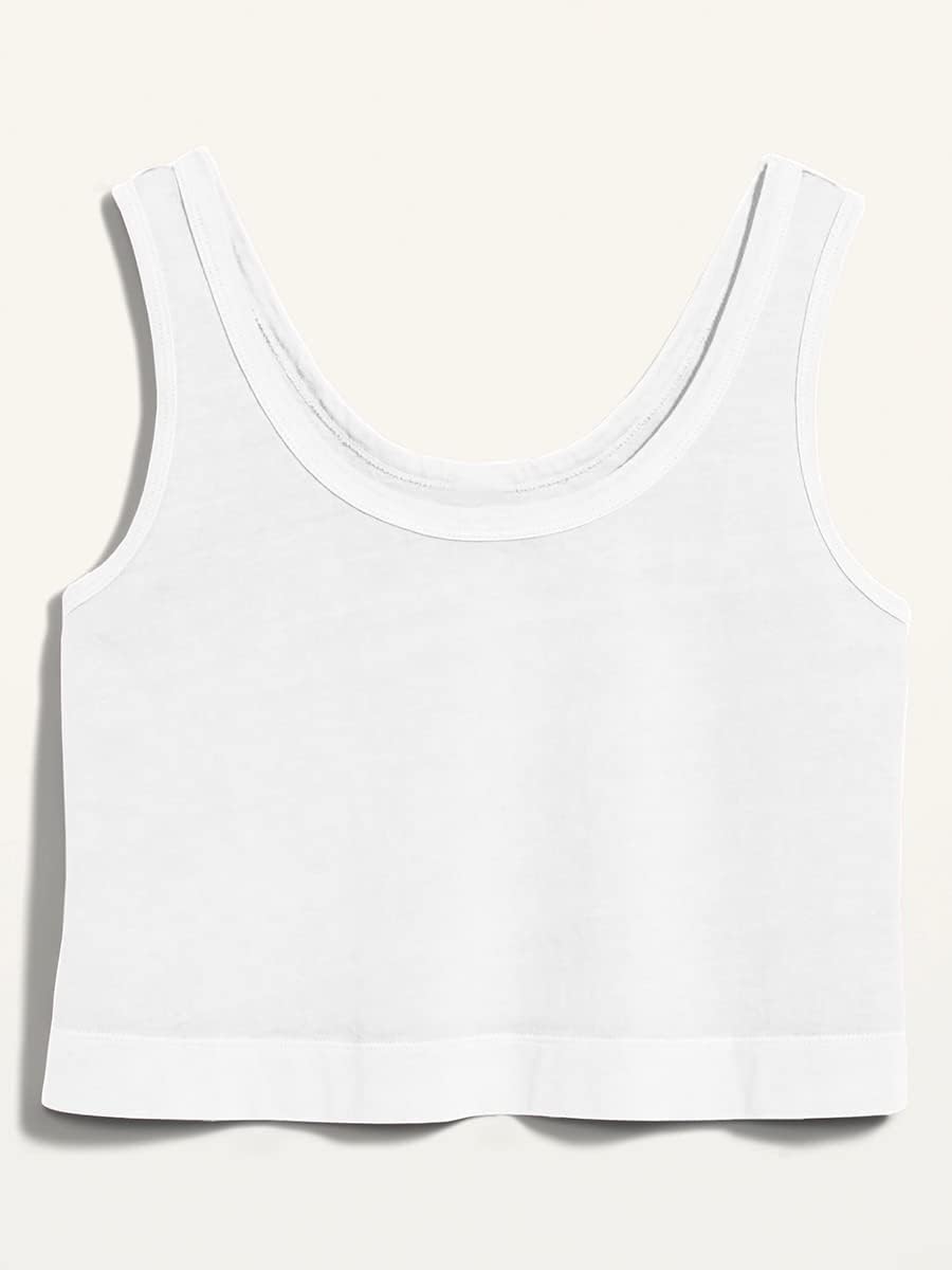 Womens Cotton Crop Top - Casual Sleeveless Athletic Shirt for Yoga & Workouts | Comfortable & Loose Fit