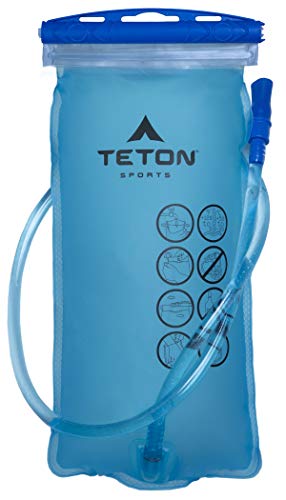 TETON Sports 3L Hydration Bladder; BPA Free Water Reservoir; Easy to Refill and Clean, Light Blue