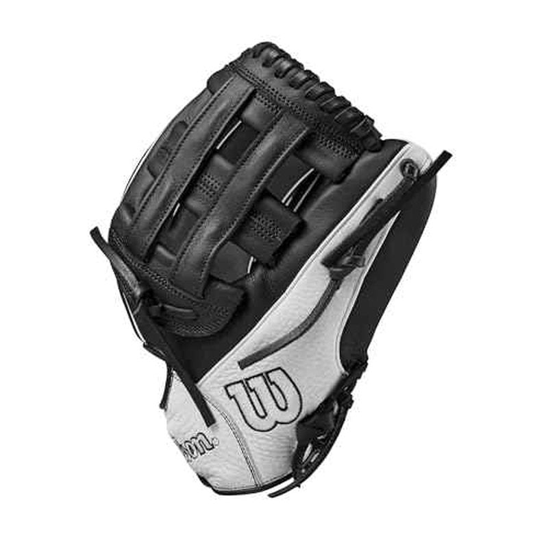 Wilson 2024 A700 12" Infield Fastpitch Glove - Black/White, Right Hand Throw