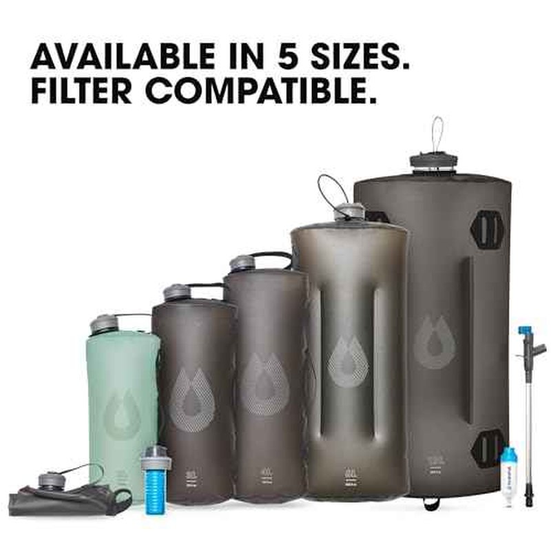 HydraPak Seeker - Collapsible Camping Water Storage (2L, 3L, 4L, 6L, 10L) - BPA & PVC Free, Hydration Reservoir Bag, Leak Proof