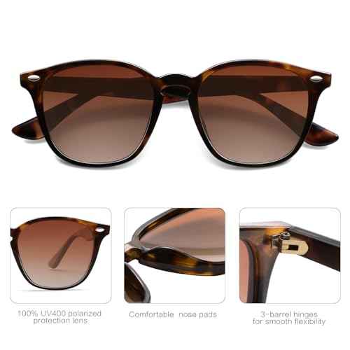 SOJOS Retro Kids Square Polarized Sunglasses for Girls Boys Age 3-10 UV400 Protection De Sol Gafas SK5616