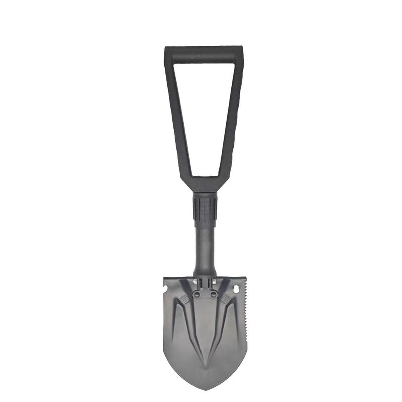 Outdoor Emergency Folding Shovel, 24 inches in Length, Made of high-Hardness Carbon Steel, with Serrated Edges, andequipped with a Carrying Bag. Suitable for Camping and Other Outdoor Activities.