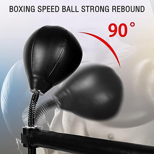 VEOCORE Boxing Bar with Punching Bag, Height Adjustable Boxing Spinning Bar, Freestanding Boxing Bar Boxing Speed Trainer Boxing Equipment for Home Gym