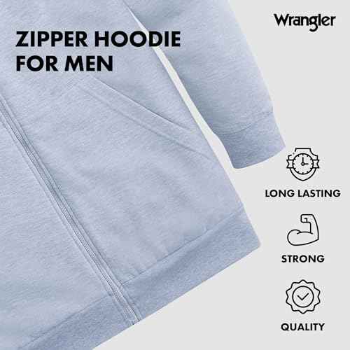 Wrangler Hoodies for Men Big and Tall - Sherpa Lined Zip Up Sweatshirt