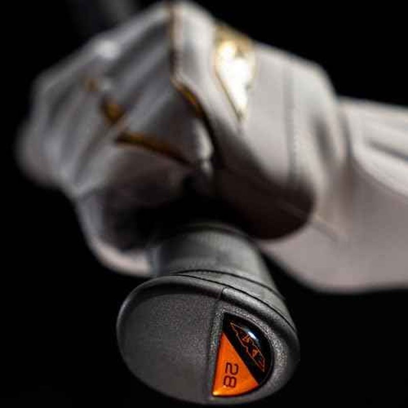 Axe Bat 2023 Strato (-10, 2-5/8") USA Baseball Bat, 1-Piece Alloy, Black/Grey/Copper (31" / 21 oz.)