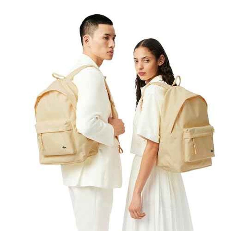 Lacoste Unisex Neocroc Backpack, Yellow, One Size