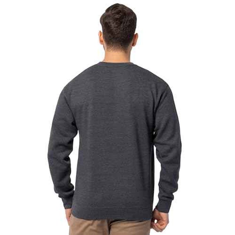 Fruit Of The Loom Mens Eversoft Fleece Crewneck Sweatshirts, Moisture Wicking & Breathable, Sizes S-4x Shirt, Black Heather, Large US