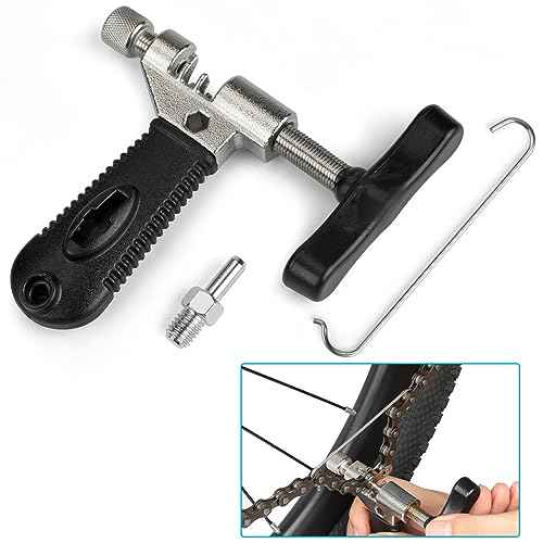 Bike Chain Repair Tool Kit with Single Speed Chain, Chain Breaker with Hook, Bike Link Plier and 6 Pairs Bicycle Buckle for Road Mountain Racing Cycling