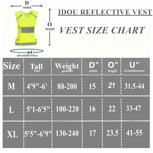 Reflective Vest Safety Running Gear with Pocket for Running Biking Walking