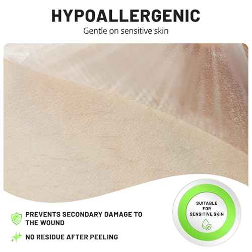 Transparent Film Dressing 2.3x2.7 inch 50 Packs Waterproof Clear Bandages for Swimming, Showering, Post Surgical, IV Shield, Tattoo Aftercare Bandages Shower Shield Wound Cover