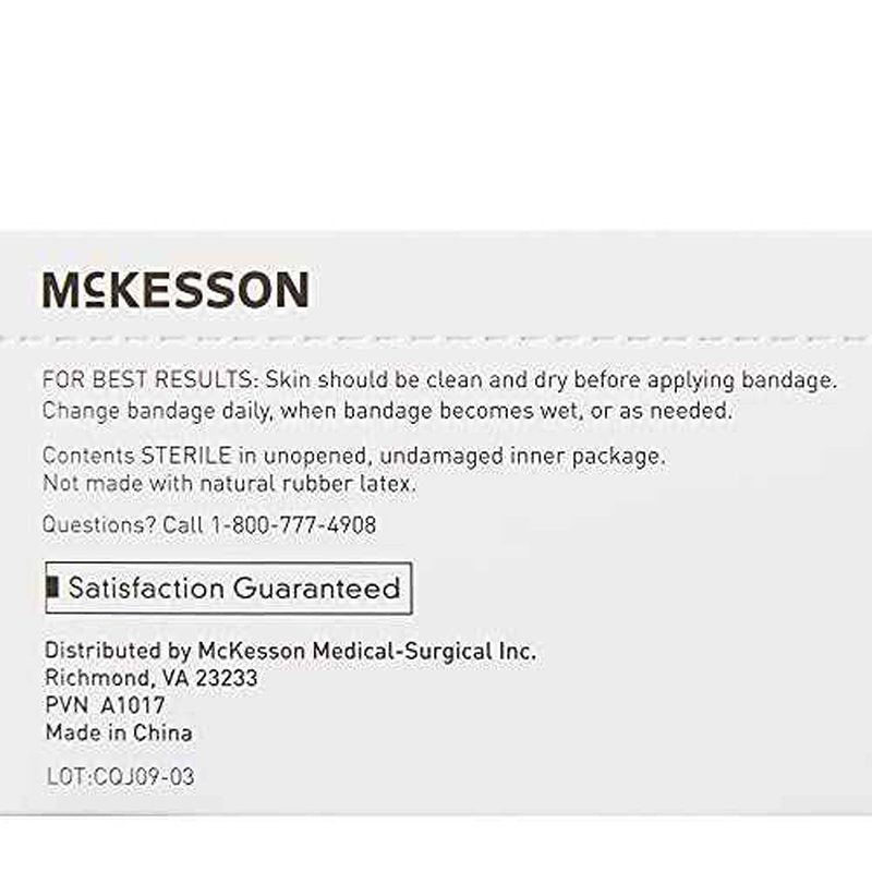McKesson Adhesive Bandages, Sterile, Fabric Oval, 1 in x 1 1/4 in, 100 Count, 24 Packs, 2400 Total