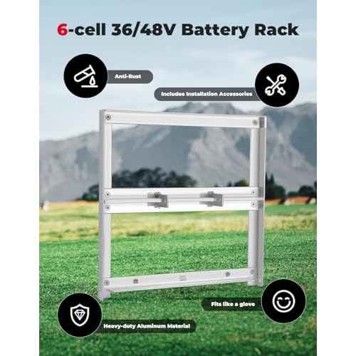 KEMIMOTO Golf Cart Aluminum Battery Tray Compatible with EZGO TXT/Medalist 1994+, Heavy Duty Battery Tray Holder with 304 Stainless Steel Hardware for 36V/48V Golf Carts