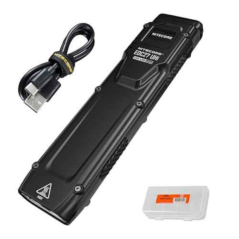 Nitecore EDC27 UHi 3100 lumens Flat EDC Flashlight, USB-C Rechargeable, High Lumen Slim with Digital Display and Organizer