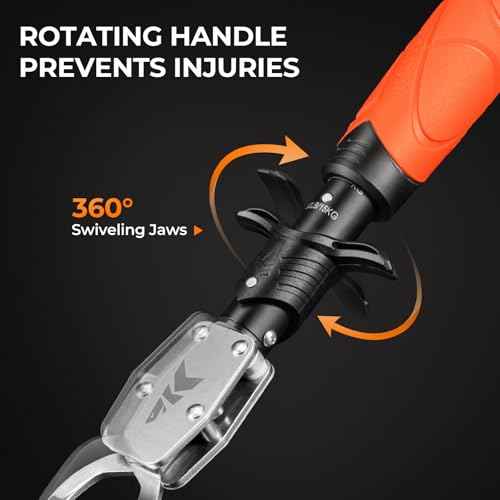 KastKing Paradox 11" Stainless Steel Lip Grip with Integrated Scale, Corrosion-Resistant, Non-Slip Handle, Swivel Jaws, 32lbs Scale Design, Durable Fishing Tool for Safe, Easy Catch & Release