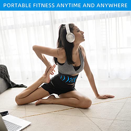 FOPIE ABS Stimulator, Abdominal Toning Belt Portable Muscle Toner Waist Trainer Fitness Trimmer Workout Equipment for Home