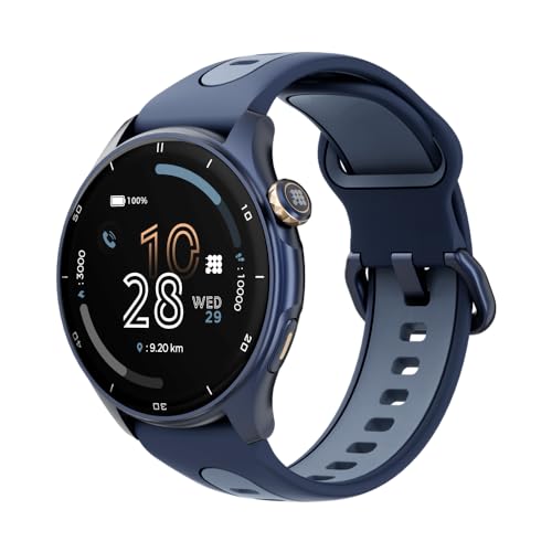 Cubitt Aura Pro Smartwatch/Fitness Tracker with 1.43" Touch AMOLED Screen, Bluetooth Call, Built in GPS, 60+ Sports, Blood Oxygen, Heart Rate, Stress/Sleep Monitor, Waterproof, Step Counter, Compass