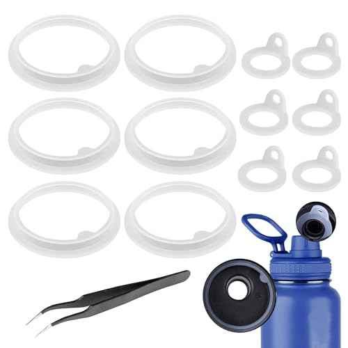 13 Pcs Water Bottle Lid Gasket Replacement for Takeya Actives 18oz 22oz 24oz 32oz 40oz,Leak-Proof Rubber Seal Ring Gaskets O Ring Replacement Parts for Spout Lid (Not for Takeya Originals)